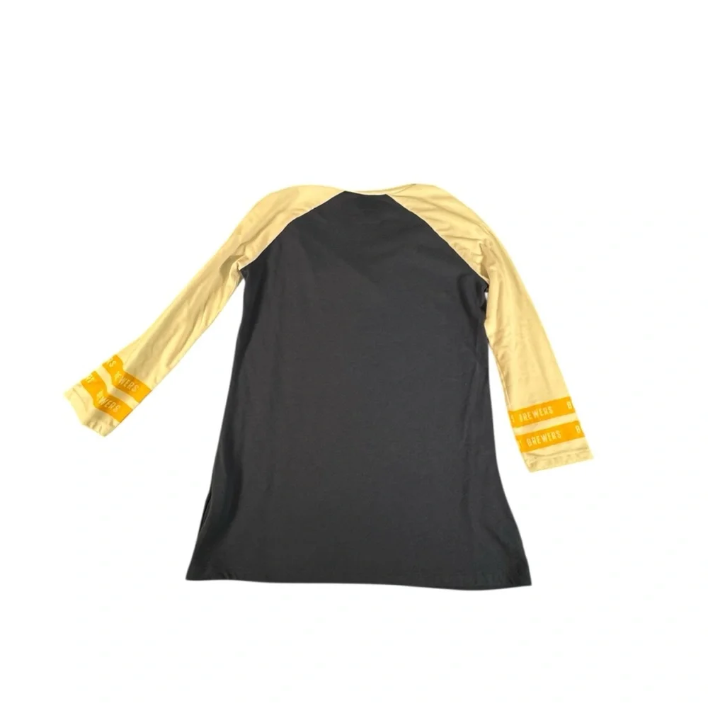 Milwaukee Brewers Womens Small Raglan Baseball Shirt MLB Genuine 3/4 Sleeve - Picture 8 of 11